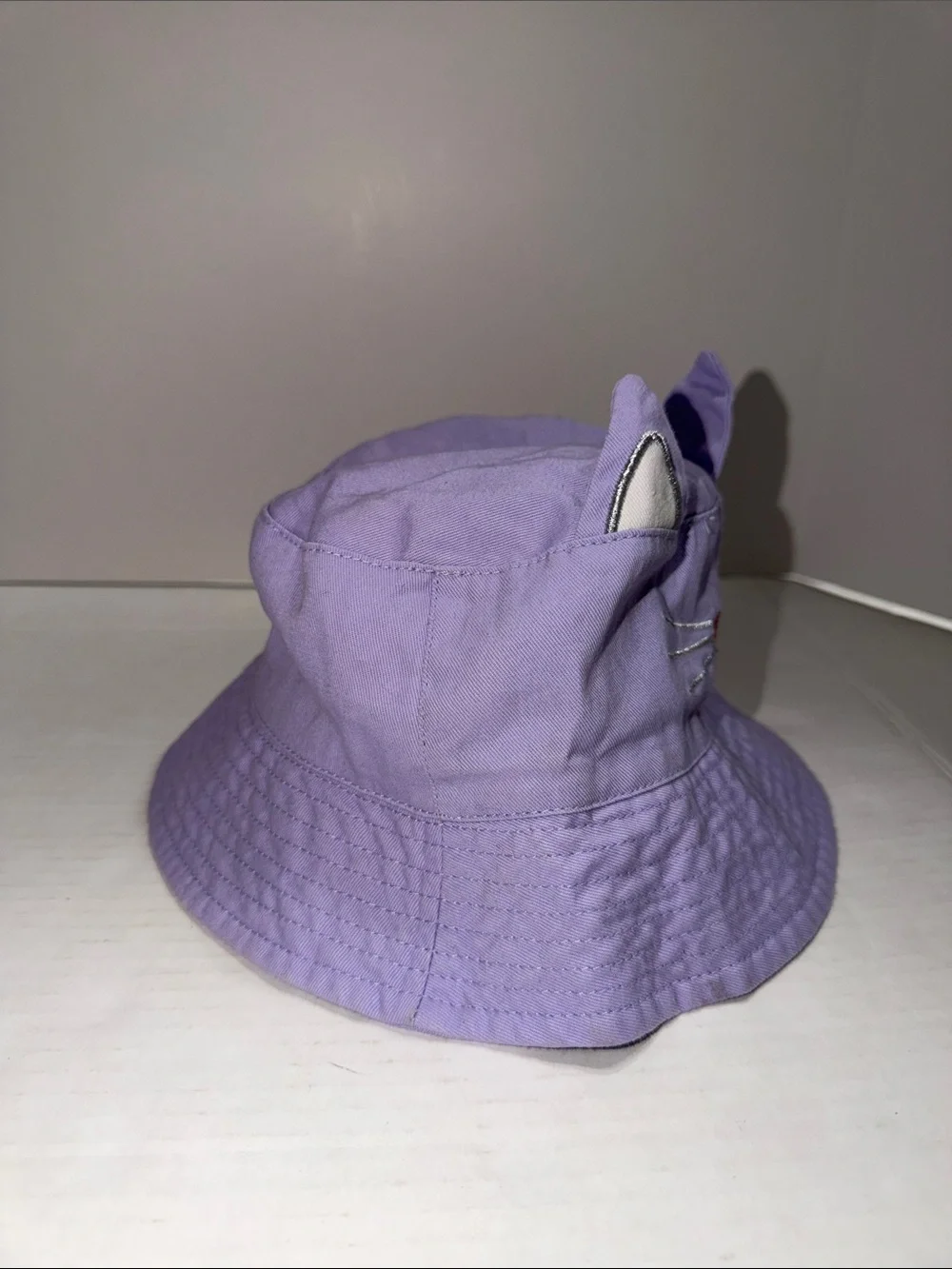 wonder nation Lavender Cat Ear Bucket Hat with Heart Accent